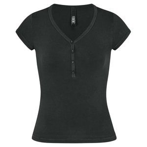 New Skims Henley T Shirt in Washed Onyx (S)